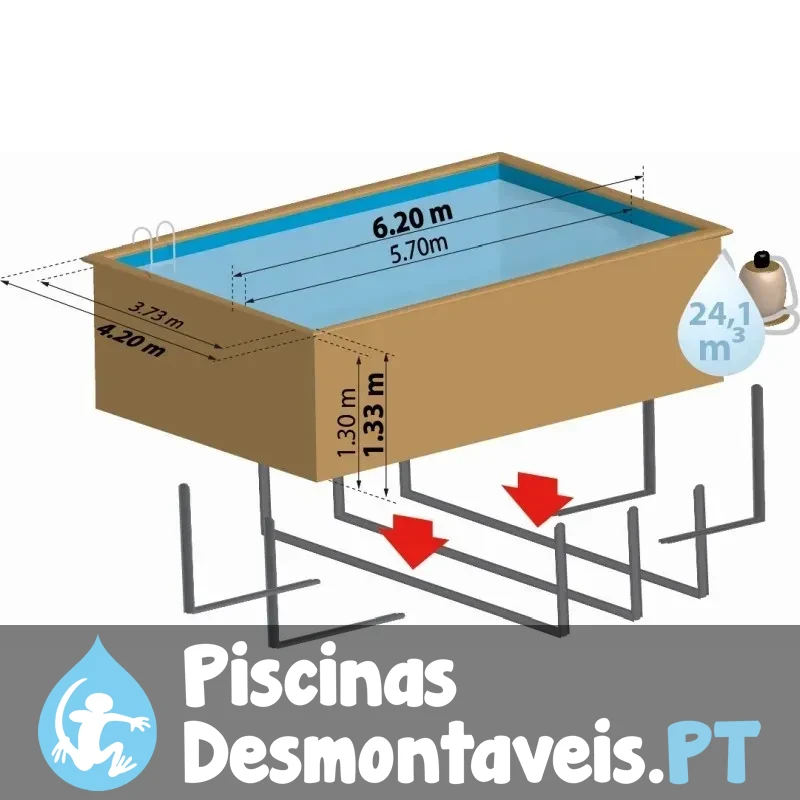 Piscina Enterrada Starpool 915x470x120 Peov9127