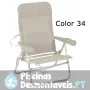 Cadeira de praia com 7 posições e asa incorporada