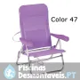 Cadeira de praia com 7 posições e asa incorporada