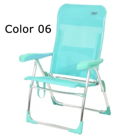 Cadeira de praia alta de multifibra com asa incorporada