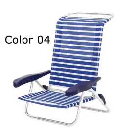 Cadeira cama de praia com 7 posições de Nytexline e asa incorporada