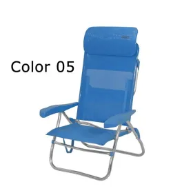 Cadeira de praia compact com 7 posições multifibra e asa incorporada