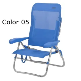 Cadeira de praia com 7 posições de multifibra e asa incorporada