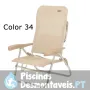 Cadeira de praia com 7 posições de multifibra e asa incorporada