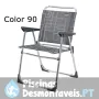 Cadeira ténis desmontável de alumínio e multifibra
