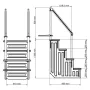 Escada Sintética Fácil Acesso para Piscina Enterrada EPE30