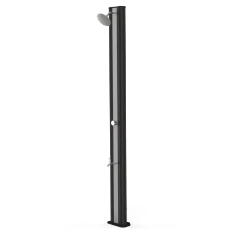 Chuveiro solar 40 l de PVC de cor preto com torneira lava-pés Gre SSP40