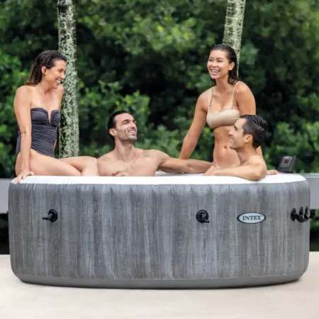 Purespa Greywood Massagem Bolhas Deluxe 196x71 cm Intex 28440Ex