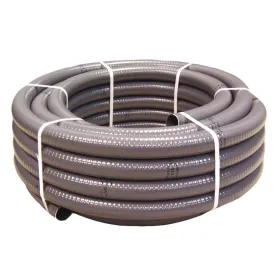 Tubo PVC cinzento semirrígido 25 m e 50 mm de diâmetro 40557 Tubo PVC cinzento semirrígido 25 m e 50 mm de diâmetro 40557
