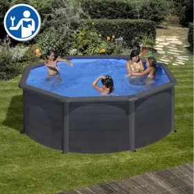 Peças de Reposição Piscinas Redondas Imitação Grafite de 120 cm