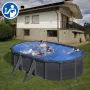 Peças de Reposição Piscinas Ovais Imitação Grafite com Postes de 132 cm