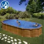 Peças de Reposição Piscinas Ovais Imitação Madeira com Sistema Ómega de 132 cm