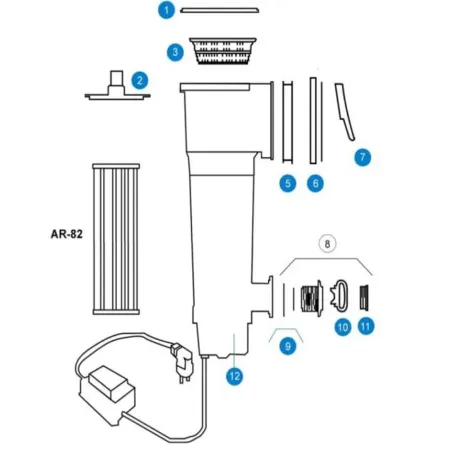 Reposições do Filtro de Cartucho Skimmer 3.8 m3/h Gre AR125