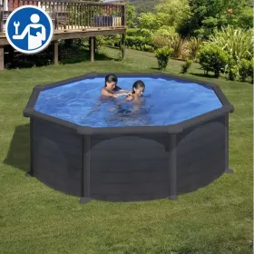 Peças de Reposição Piscinas Redondas Imitação Grafite de 132 cm