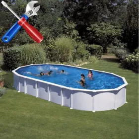 Montagem Piscina Gre Oval sem Contrafortes