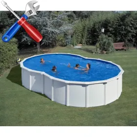 Montagem Piscina Gre Forma de Oito