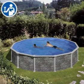 Peças de Reposição Piscinas Redondas Imitação Pedra de 132 cm - Skyathos e Córcega