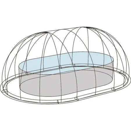 Cobertura Piscina Cúpula Oval Toi 4983