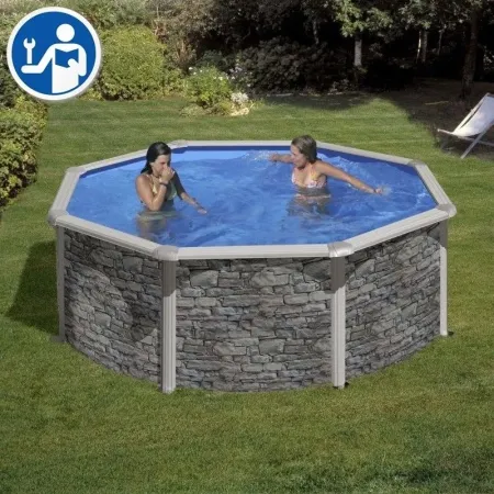 Peças de Reposição Piscinas Redondas Imitação Pedra de 120 cm - Iraklion e Cerdeña