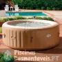 PureSpa Redondo Bolhas Bege 216x71 Intex 28408
