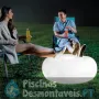 Assento Ottoman 86x33 cm com Luz Led 6 Cores Intex 68697