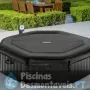 PureSpa Octogonal Deluxe Bolhas e Jets Preto Intex 28456