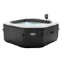 PureSpa Octogonal Deluxe Bolhas e Jets Preto Intex 28456