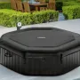 PureSpa Octogonal Deluxe Bolhas e Jets Preto Intex 28456