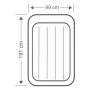 Cama Dura-Beam Basic Deluxe Twin 99x191x42 cm com Bomba Intex 64132NP
