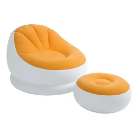 Poltrona com Apoio para Pés Insuflável Intex Laranja 75848