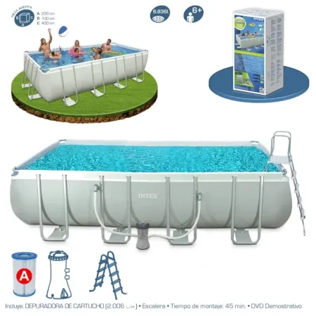 Piscina Intex Retangular Ultra Frame 400x200x100 cm 54182