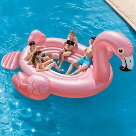 Insuflável Gigante Ilha Mega Party Flamingo 358x315x163 cm Intex 57297EU
