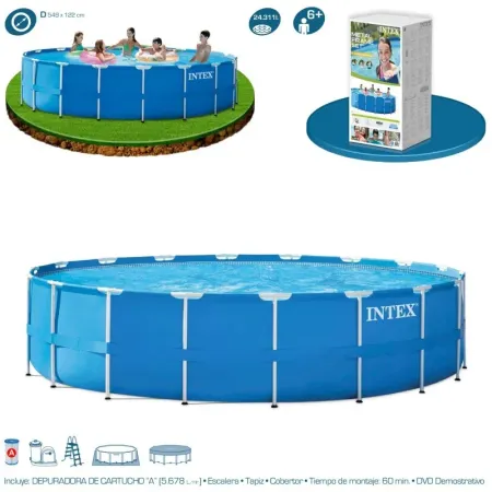 Piscina Intex Metal Frame 549x122 cm Conjunto Completo 54952