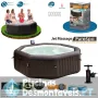 PureSpa Octogonal Jets Castanho Bege 216x71 Intex 55019