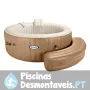 Banco Insuflável PureSpa Redondo Creme 193x69x34 Intex 28507