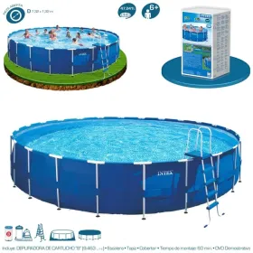 Piscina Intex Metal Frame 732x132 cm Conjunto Completo 54938