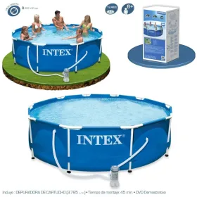 Piscina Intex Metal Frame 457x91 cm Conjunto Completo 54942