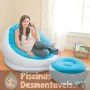 Poltrona com Apoio para Pés Insuflável Intex Azul 75849