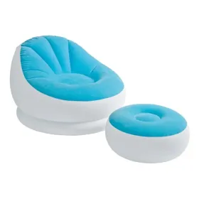 Poltrona com Apoio para Pés Insuflável Intex Azul 75849