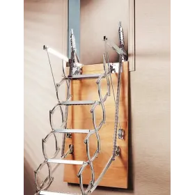 Escada de Sótão de Tesoura Metálica ZX para Parede