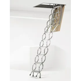 Escada de Sótão de Tesoura Metálica ZX para Tetos