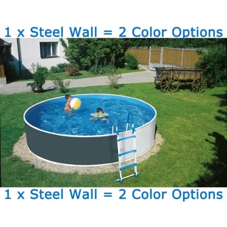 Piscina Azuro Imitação Grafite/Branca 460x120