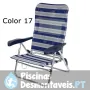Cadeira de praia com 7 posições e asa incorporada
