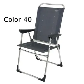 Cadeira desmontável com encosto alto de alumínio e multifibra