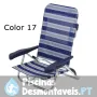 Cadeira de praia baixa com 7 posições e asa incorporada