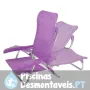 Cadeira de praia baixa com 7 posições e asa incorporada