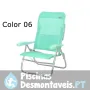 Cadeira de praia com 7 posições de multifibra e asa incorporada
