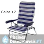 Cadeira de praia com 7 posições de multifibra e asa incorporada