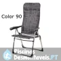Poltrona de alumínio com encosto alto com 7 posições e multifibra
