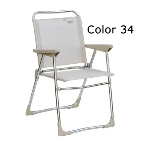 Cadeira ténis desmontável de alumínio e multifibra